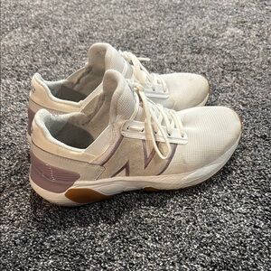 Women's  New Balance White and Purple Sneakers